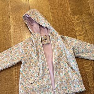 ZARA Floral Kids rain Jacket with Hood